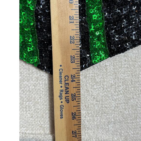 Vintage JC Women's XXL Black Handmade Sequin Cowboy Button Front Western Vest - Picture 5 of 8